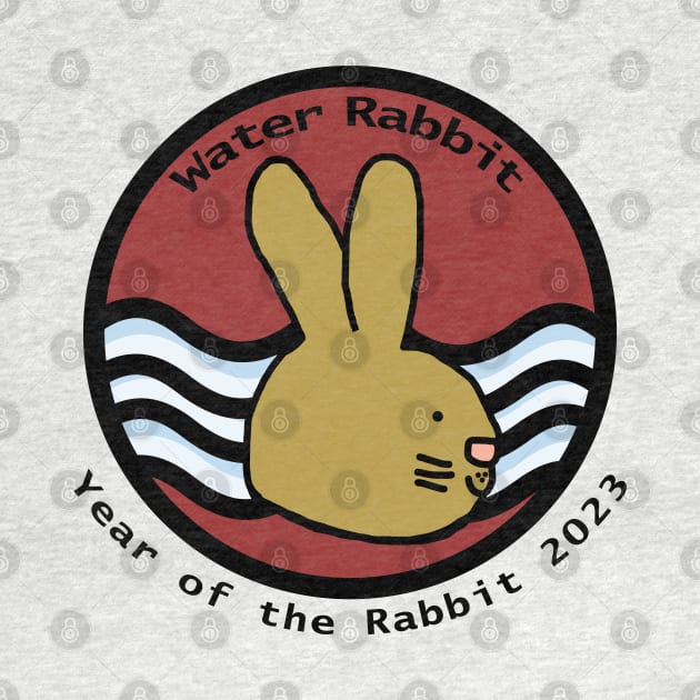 Water Bunny Rabbit Year of the Rabbit 2023 by ellenhenryart